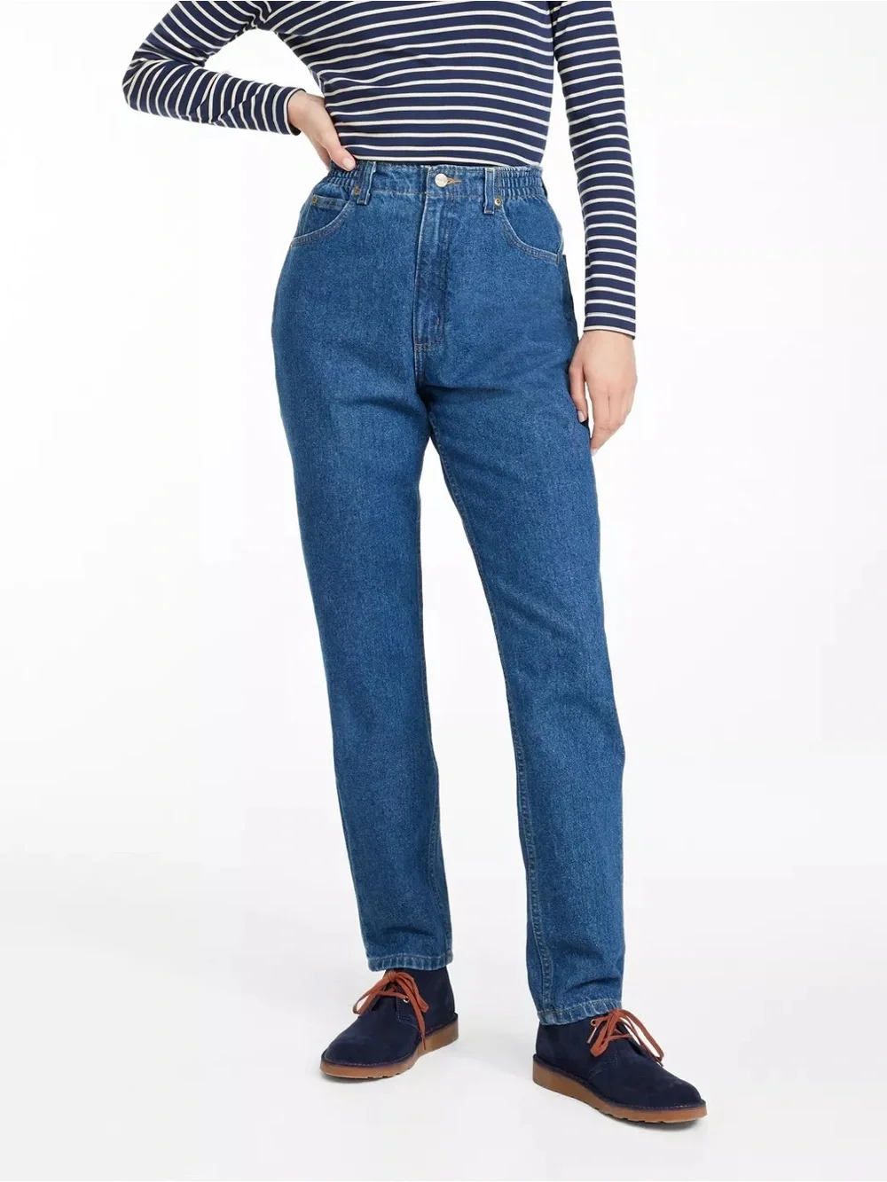 L.L. Bean Women's Original Fit/Relaxed High-Rise Comfort Waist Tapered Leg